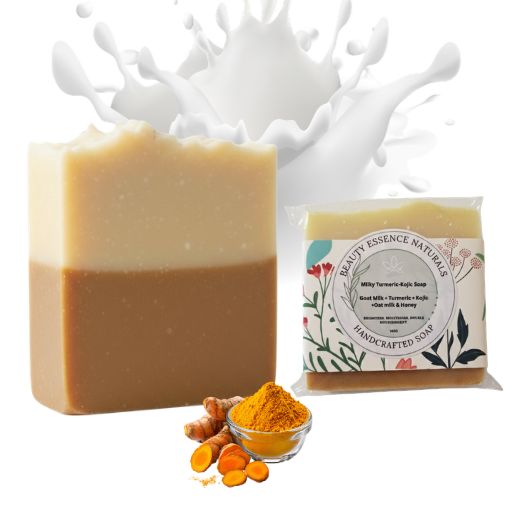 MILKY TURMERIC KOJIC SOAP 120g | Goat milk, Turmeric infused extract, Oat milk & honey, Natural Kojic