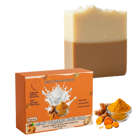 MILKY TURMERIC KOJIC SOAP 120g | Goat milk, Turmeric infused extract, Oat milk & honey, Natural Kojic