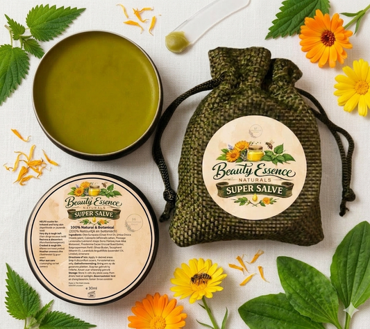SUPER SALVE  Natural & Botancial Restore and Repair | Handcrafted Salve | Nettle Calendula Plantain with Tallow & Shea Butter 30ML
